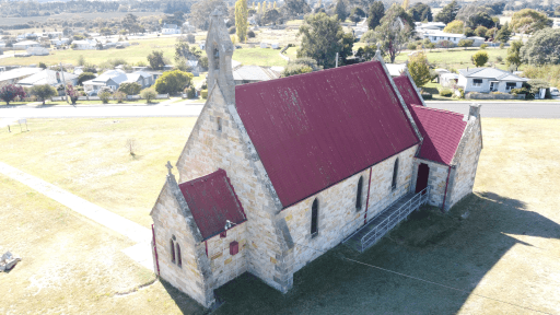 Tasmanian Pictorial Church Index drone image, April 2021.