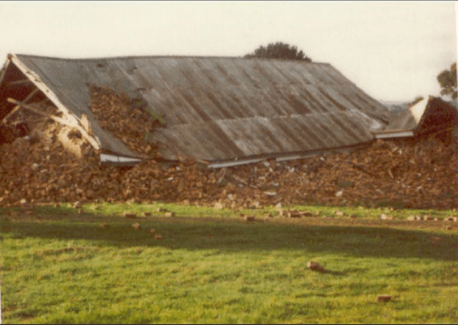 St Patricks Catholic Church at Forest, Tasmania after it was demolished. Circular Head Heritage Centre