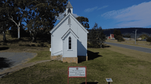 Tasmanian Pictorial Church Index drone image, April 2021.