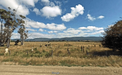Location of the Catholic Cemetery from Google maps