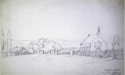 Catholic Chapel Campbell Town, 1859, Tasmanian Archives