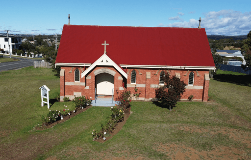 Tasmanian Pictorial Church Index drone image, April 2021.