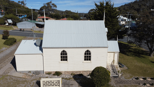 Tasmanian Pictorial Church Index drone image, April 2021.