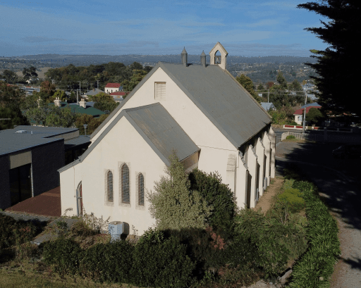 Tasmanian Pictorial Church Index drone image, April 2021.