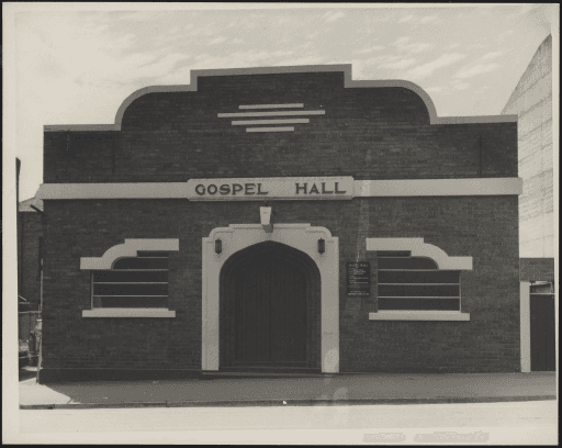 Chester Eagle, photographer, 1933 Gospel Hall, Launceston, Tasmania