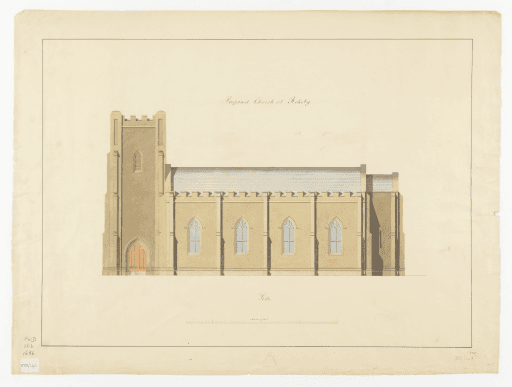 Proposed plan of St Matthew's. Tasmanian Archives