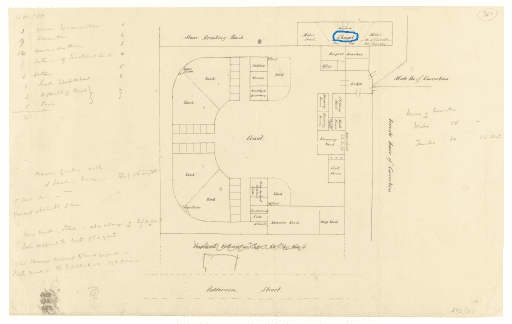 Architectual drawings for the Launceston gaol, 1887, Tasmanian Archives