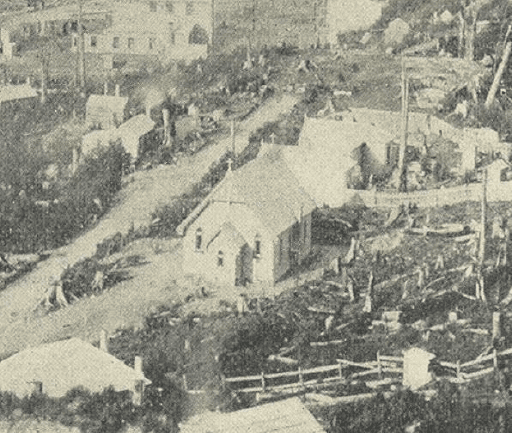 Weekly Courier newspaper, 1901, close up