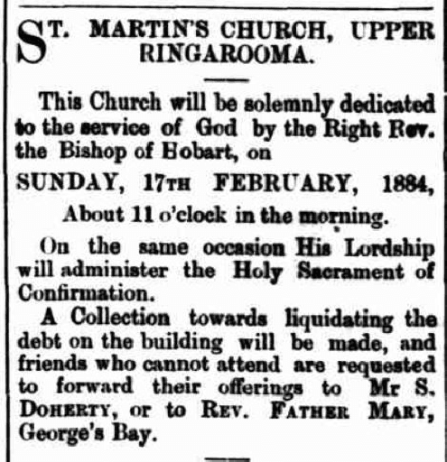 St Martin's, Ringarooma