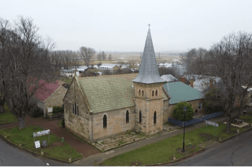 Tasmanian Pictorial Church Index, drone image, June 2021
