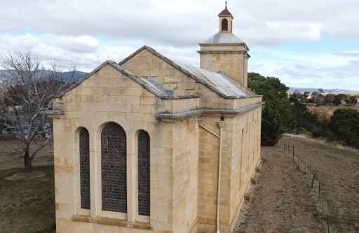 Tasmanian Pictorial Church Index drone image, April 2021.