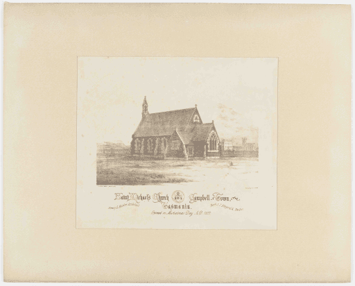 St. Michael's Church Campbell Town, Tasmania / A. Bock. Mitchell Library, State Library of New South Wales