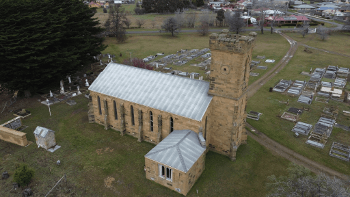 Tasmanian Pictorial Church Index drone image, June 2021