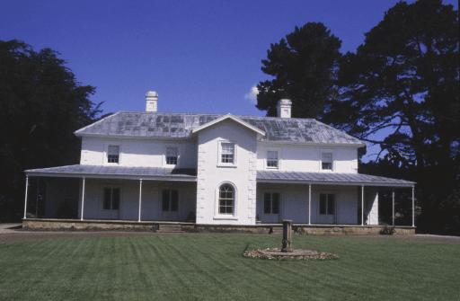 Front view of Ellenthorpe Hall, Tasmanian Archives
