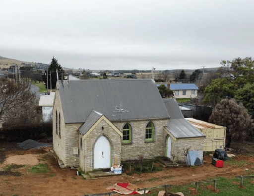 Tasmanian Pictorial Church Index, drone image, June 2021