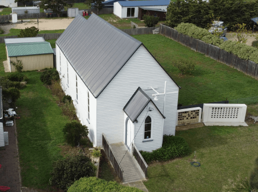 Tasmanian Pictorial Church Index drone image, April 2021.