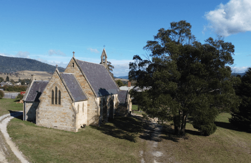 Tasmanian Pictorial Church Index drone image, April 2021.