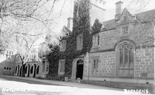 External view of the old Hutchins School, 1940, Tasmanian Archives