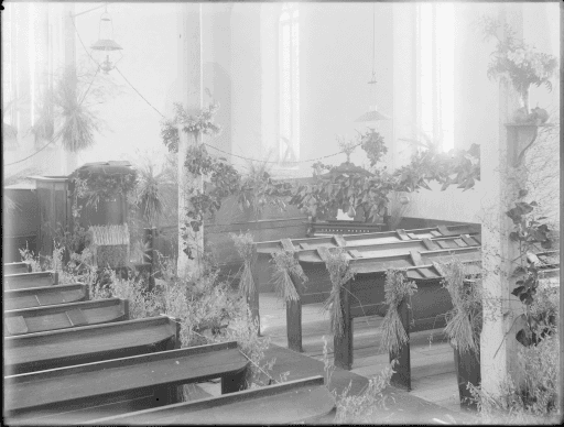Sorell Presbyterian Church harvest festival, Albert Archer Rollings photographer, Tasmanian Archives