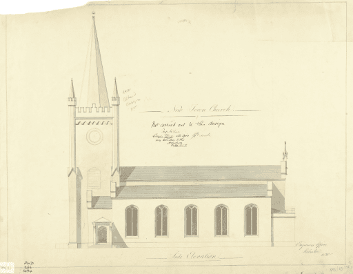 New Town - St Johns Church - Architect John Lee Archer, 1830, Tasmanian Archives