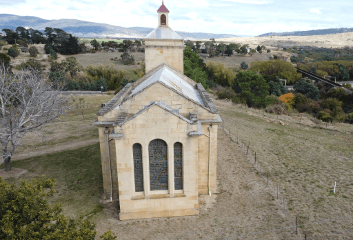 Tasmanian Pictorial Church Index drone image, April 2021.
