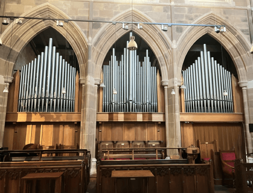 The Pipe Organ. Photograph taken July 2023