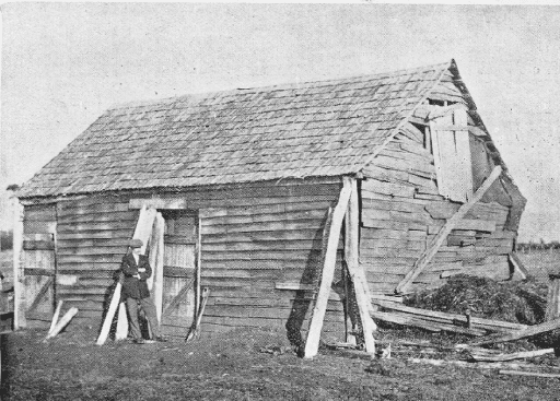 The barn used as a church in 1922. Dennison Heritage Collection