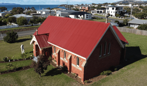 Tasmanian Pictorial Church Index drone image, April 2021.