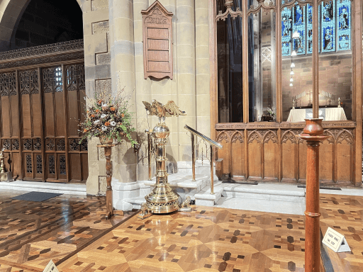 The Eagle Lectern. Photograph taken July 2023