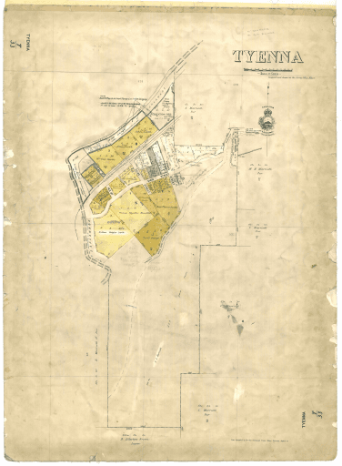 Lands and Surveys Department, map of Tyenna T33, 1900-1990. Tasmanian Archives