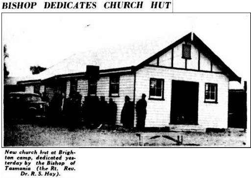 Opening of the Brighton 'Church Hut' in 1940, The Mercury newspaper.