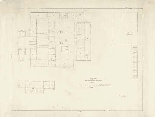 Public Works Department, plan of Probation Station, Tasmanian Archives