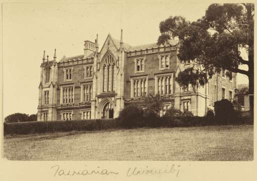 Tasmanian University - Domain House, 1885, Alfred Winter photographer, Tasmanian Archives