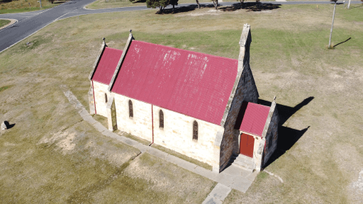 Tasmanian Pictorial Church Index drone image, April 2021.