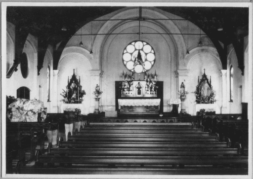 Interior of Catholic Church at Wynyard, Tasmanian Archives, 1924