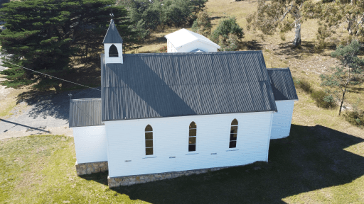Tasmanian Pictorial Church Index drone image, April 2021.