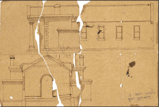 Architectural drawing , University of Tasmania Library Special and Rare Materials Collection, Australia.