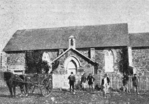 Stanley's first Church of England church. Dennison Heritage Collection