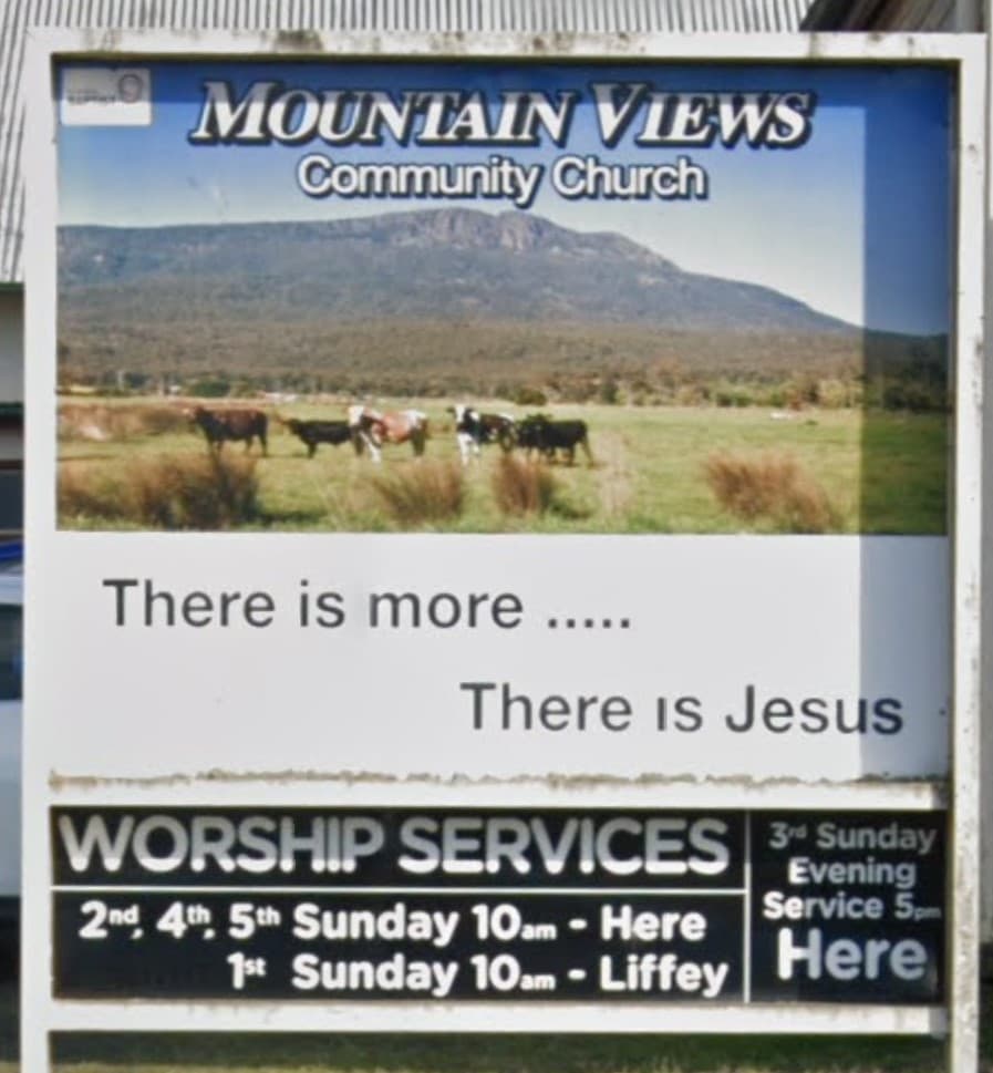 Bracknell Baptist Church (Mountain View Community Church), Bracknell, Tasmania